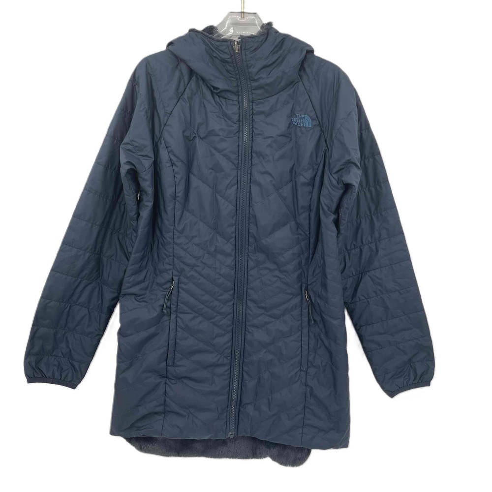 The North Face | 2018 Mossbud Thigh Length Reversible Parka | Summit Blue | Sz M